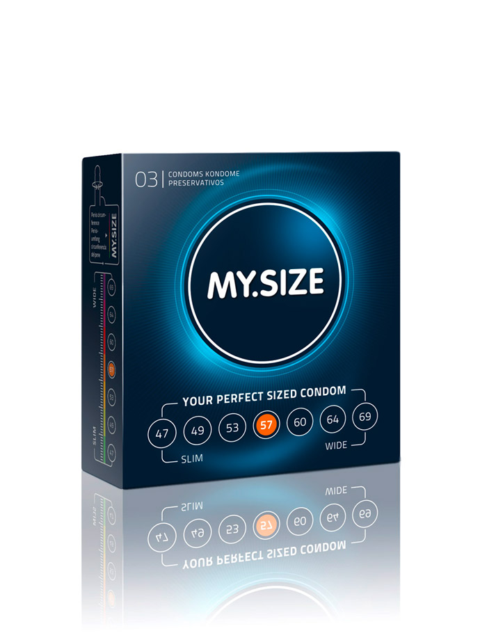 3 x MY.SIZE Condoms - Size 57