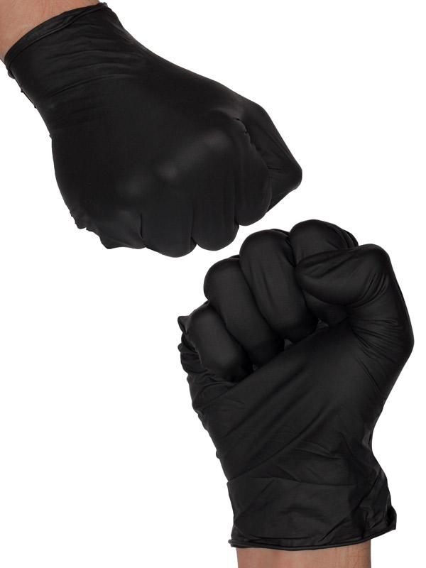10 Stück Latex Handschuhe schwarz