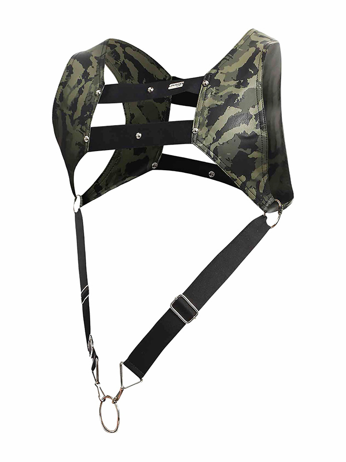 DNGEON Top Cockring Harness - Grn