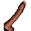 King Cock Plus - 7.5 inch Thrusting Cock with Balls Brown