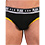 Push Underwear - Premium Mesh Hole Brief - Schwarz/Gelb