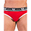 Push Underwear - Premium Mesh Hole Brief - Rot/Weiß